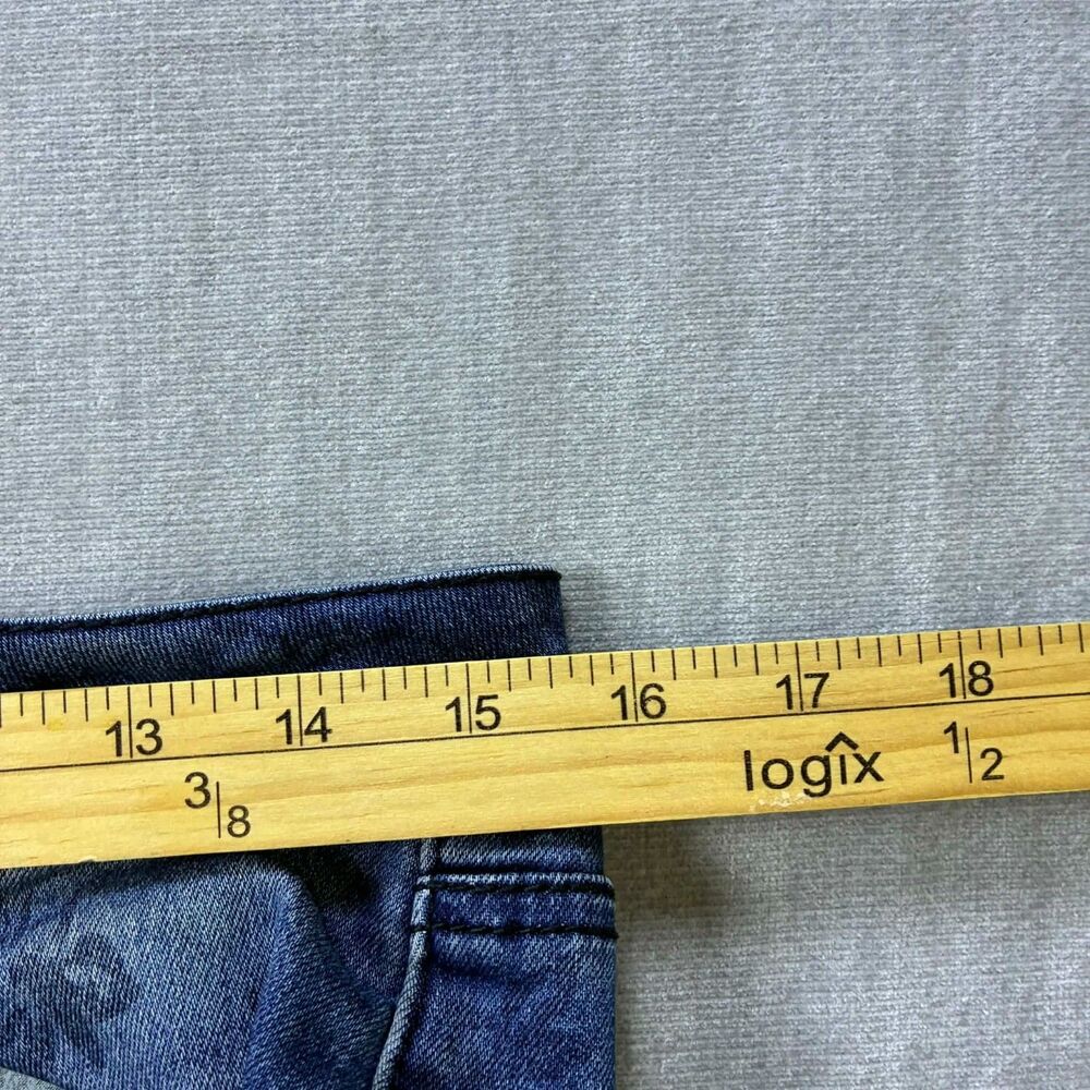 Twenty One Black Jeans Womens 5/6 Skinny Blue Floral Stretch Denim Low Rise Y2K - Picture 7 of 10